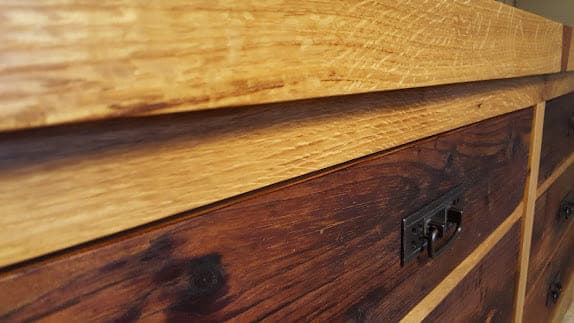 Dresser in reclaimed American chestnut