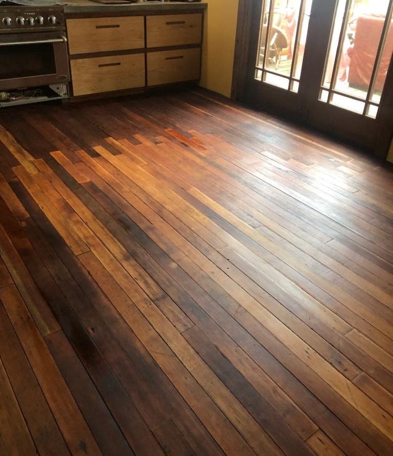 Heart pine flooring