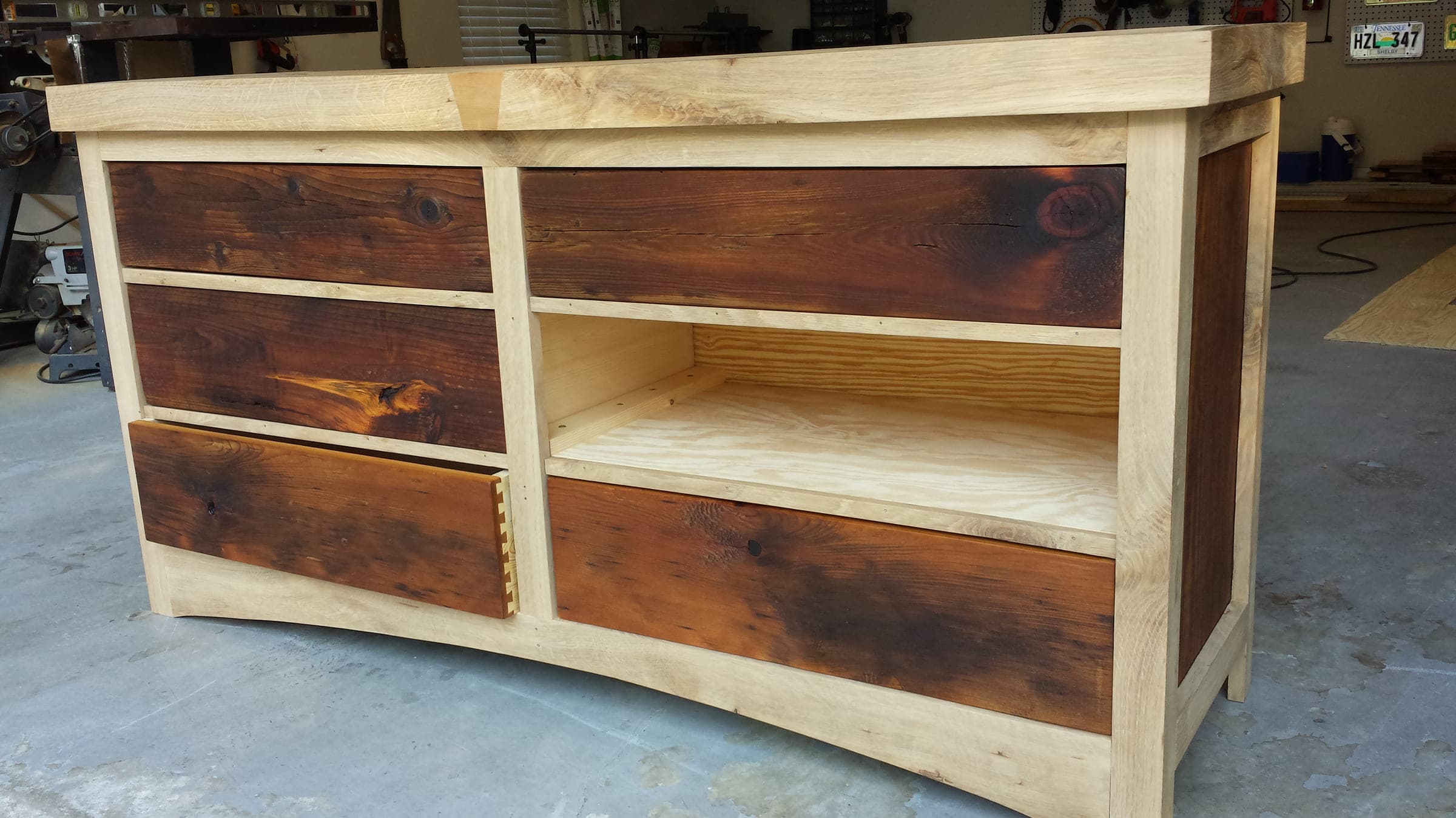 Dresser in reclaimed American chestnut